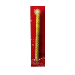 Velas de cera de abeja largas (Etiqueta navideña)